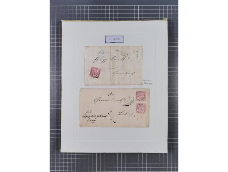 AACH bis ZELL, große Stempelsammlung von Vorphilatelie bis Nachverwendungen in 15 Schubern, mit über 900 Belegen und vielen l