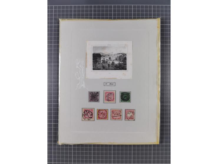 AACH bis ZELL, große Stempelsammlung von Vorphilatelie bis Nachverwendungen in 15 Schubern, mit über 900 Belegen und vielen l