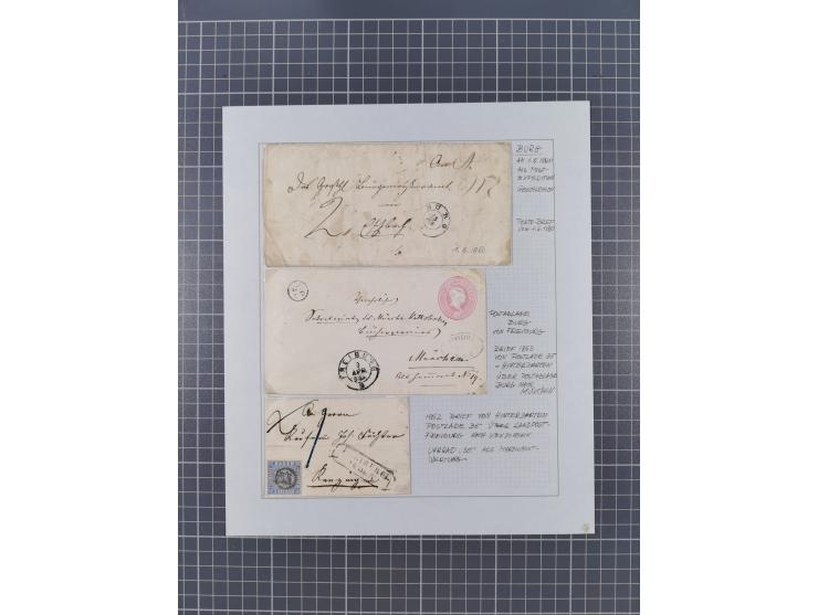 AACH bis ZELL, große Stempelsammlung von Vorphilatelie bis Nachverwendungen in 15 Schubern, mit über 900 Belegen und vielen l