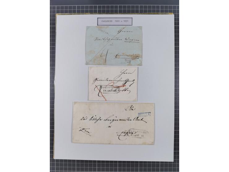 AACH bis ZELL, große Stempelsammlung von Vorphilatelie bis Nachverwendungen in 15 Schubern, mit über 900 Belegen und vielen l