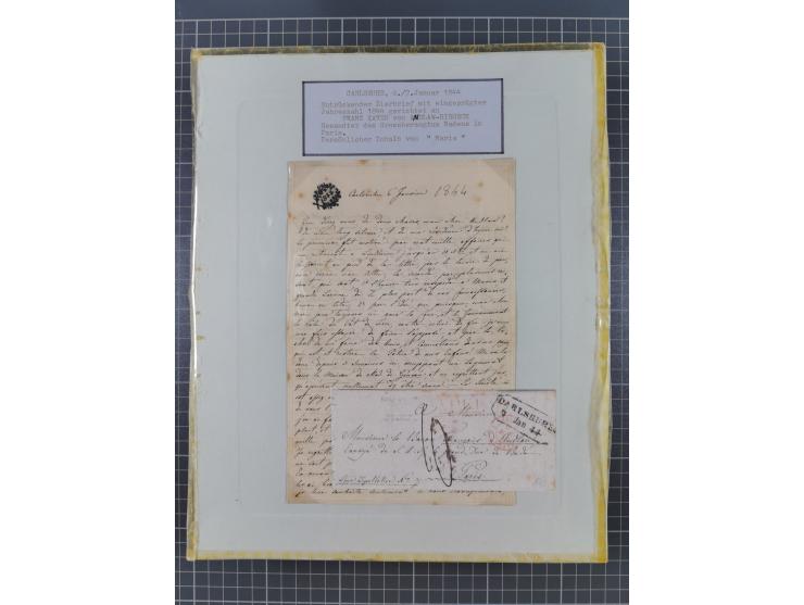 AACH bis ZELL, große Stempelsammlung von Vorphilatelie bis Nachverwendungen in 15 Schubern, mit über 900 Belegen und vielen l