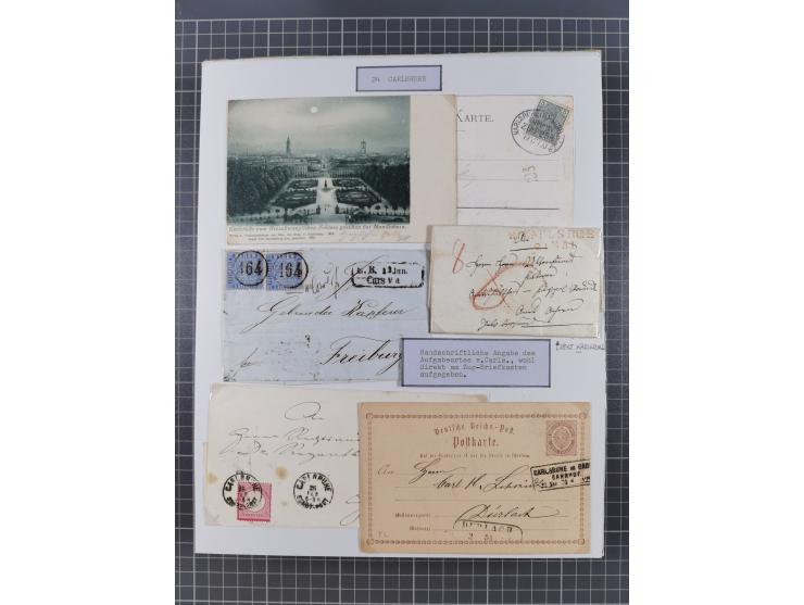 AACH bis ZELL, große Stempelsammlung von Vorphilatelie bis Nachverwendungen in 15 Schubern, mit über 900 Belegen und vielen l