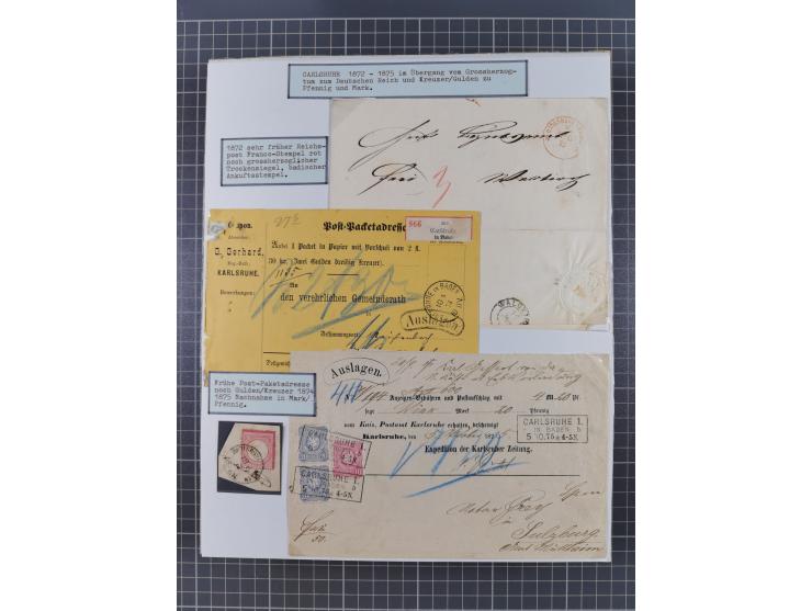 AACH bis ZELL, große Stempelsammlung von Vorphilatelie bis Nachverwendungen in 15 Schubern, mit über 900 Belegen und vielen l