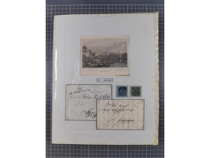 AACH bis ZELL, große Stempelsammlung von Vorphilatelie bis Nachverwendungen in 15 Schubern, mit über 900 Belegen und vielen l