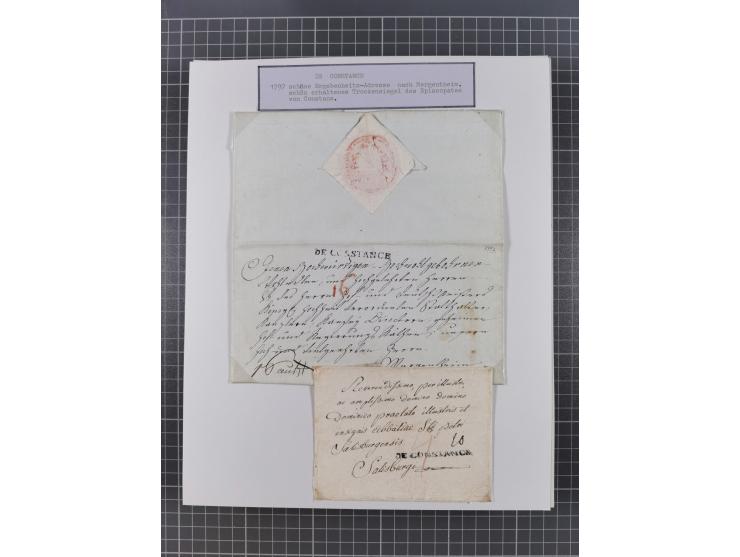 AACH bis ZELL, große Stempelsammlung von Vorphilatelie bis Nachverwendungen in 15 Schubern, mit über 900 Belegen und vielen l