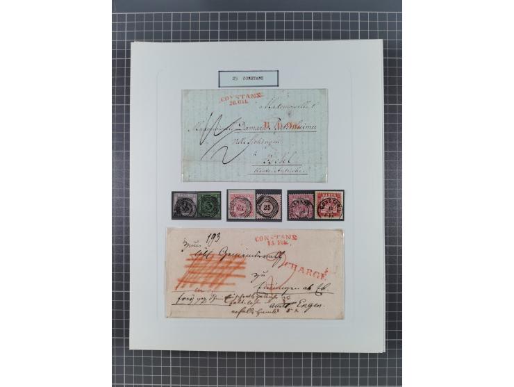 AACH bis ZELL, große Stempelsammlung von Vorphilatelie bis Nachverwendungen in 15 Schubern, mit über 900 Belegen und vielen l