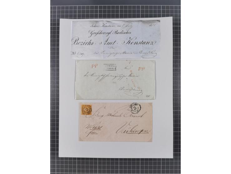 AACH bis ZELL, große Stempelsammlung von Vorphilatelie bis Nachverwendungen in 15 Schubern, mit über 900 Belegen und vielen l