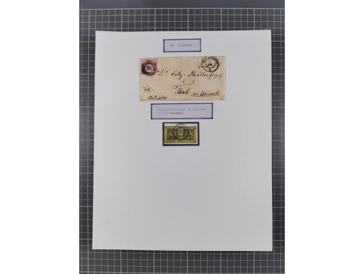 AACH bis ZELL, große Stempelsammlung von Vorphilatelie bis Nachverwendungen in 15 Schubern, mit über 900 Belegen und vielen l