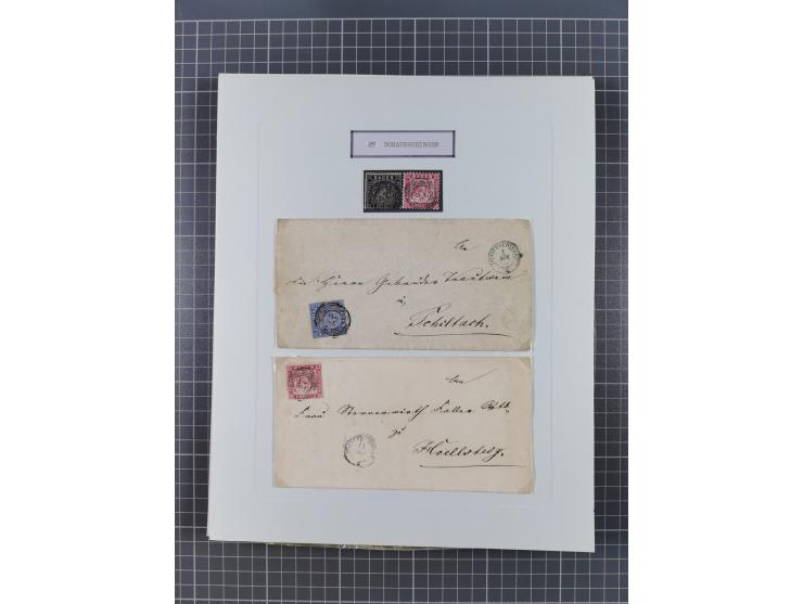 AACH bis ZELL, große Stempelsammlung von Vorphilatelie bis Nachverwendungen in 15 Schubern, mit über 900 Belegen und vielen l