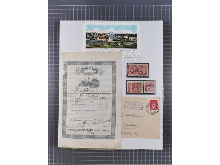 AACH bis ZELL, große Stempelsammlung von Vorphilatelie bis Nachverwendungen in 15 Schubern, mit über 900 Belegen und vielen l