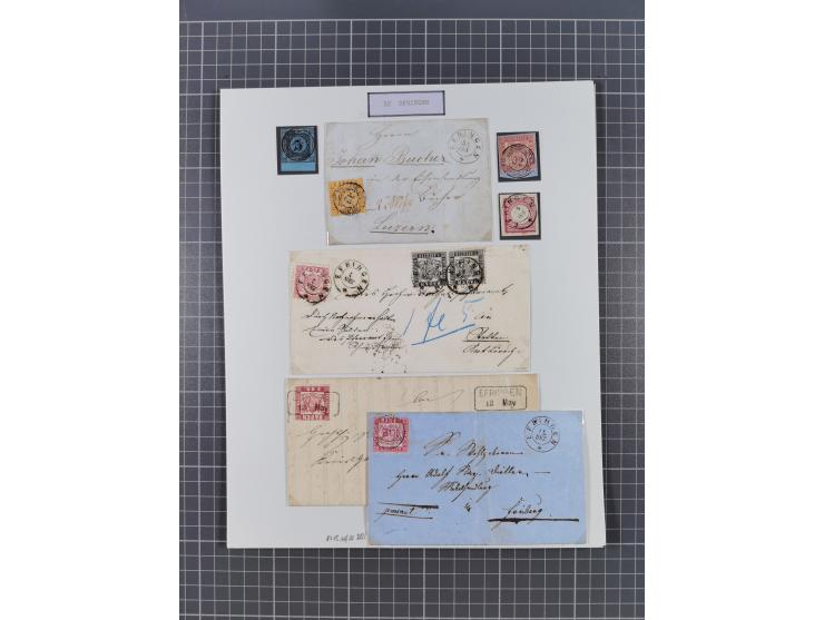 AACH bis ZELL, große Stempelsammlung von Vorphilatelie bis Nachverwendungen in 15 Schubern, mit über 900 Belegen und vielen l