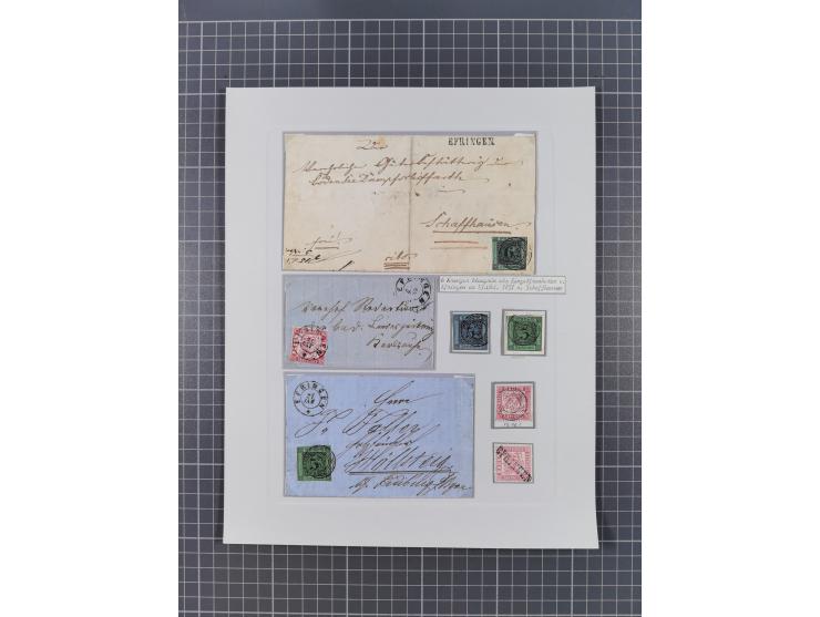 AACH bis ZELL, große Stempelsammlung von Vorphilatelie bis Nachverwendungen in 15 Schubern, mit über 900 Belegen und vielen l