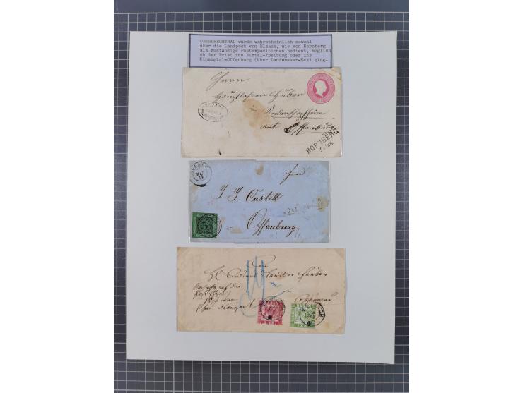 AACH bis ZELL, große Stempelsammlung von Vorphilatelie bis Nachverwendungen in 15 Schubern, mit über 900 Belegen und vielen l