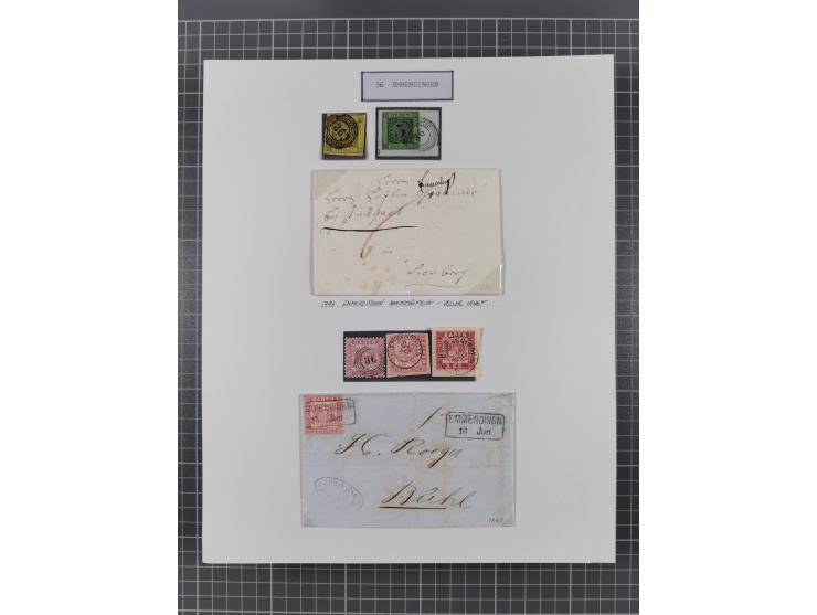 AACH bis ZELL, große Stempelsammlung von Vorphilatelie bis Nachverwendungen in 15 Schubern, mit über 900 Belegen und vielen l