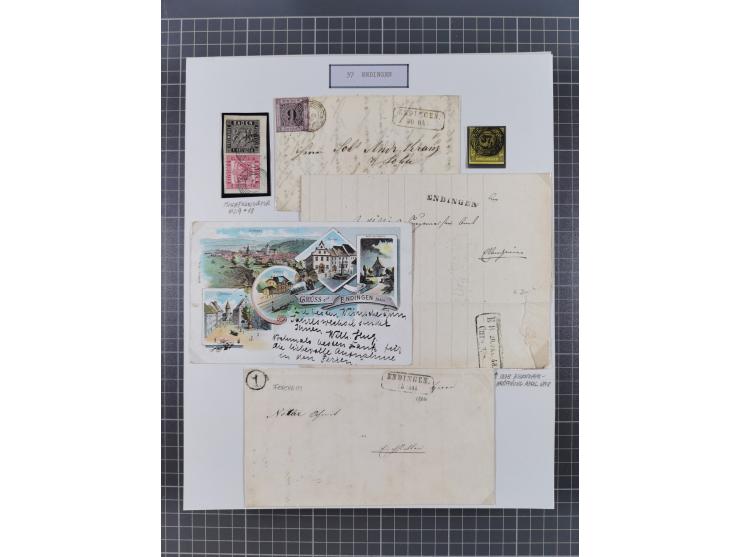 AACH bis ZELL, große Stempelsammlung von Vorphilatelie bis Nachverwendungen in 15 Schubern, mit über 900 Belegen und vielen l