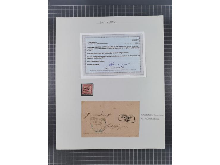 AACH bis ZELL, große Stempelsammlung von Vorphilatelie bis Nachverwendungen in 15 Schubern, mit über 900 Belegen und vielen l