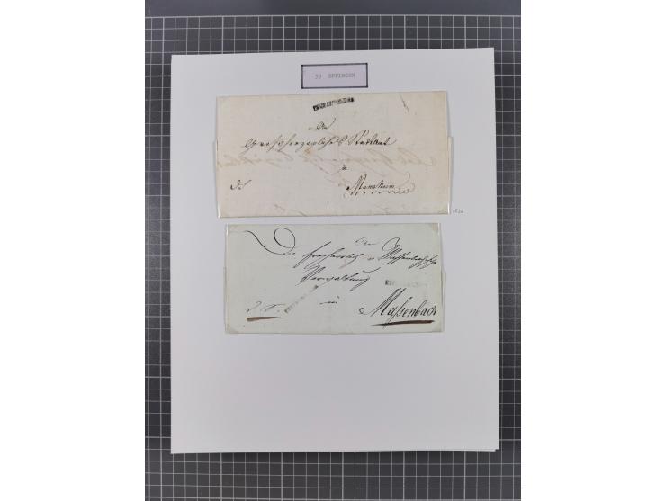 AACH bis ZELL, große Stempelsammlung von Vorphilatelie bis Nachverwendungen in 15 Schubern, mit über 900 Belegen und vielen l