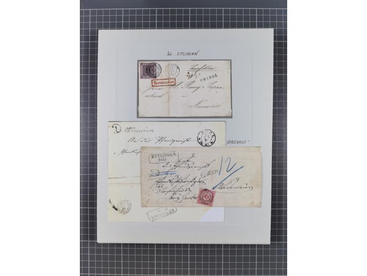 AACH bis ZELL, große Stempelsammlung von Vorphilatelie bis Nachverwendungen in 15 Schubern, mit über 900 Belegen und vielen l