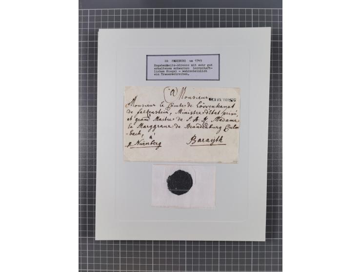 AACH bis ZELL, große Stempelsammlung von Vorphilatelie bis Nachverwendungen in 15 Schubern, mit über 900 Belegen und vielen l