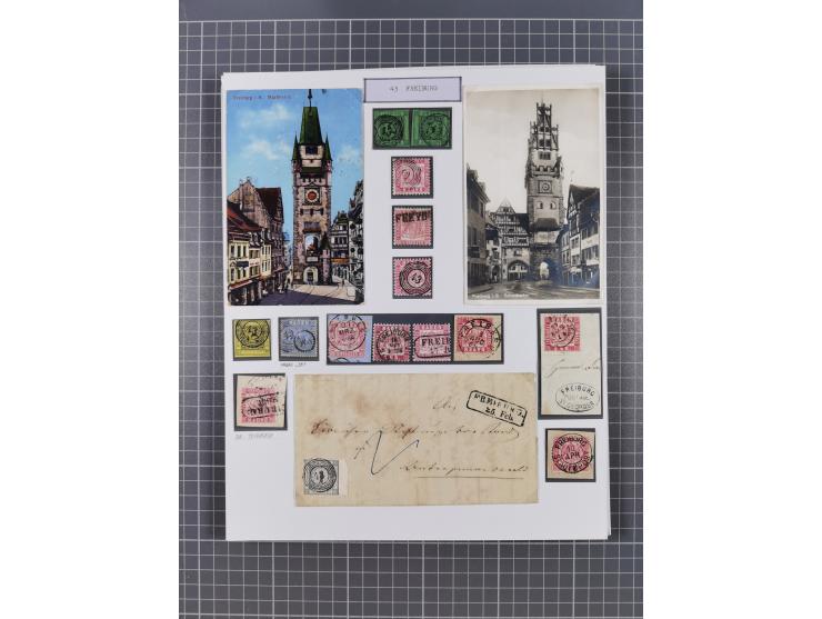 AACH bis ZELL, große Stempelsammlung von Vorphilatelie bis Nachverwendungen in 15 Schubern, mit über 900 Belegen und vielen l