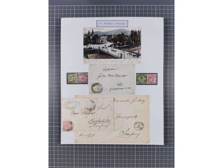 AACH bis ZELL, große Stempelsammlung von Vorphilatelie bis Nachverwendungen in 15 Schubern, mit über 900 Belegen und vielen l