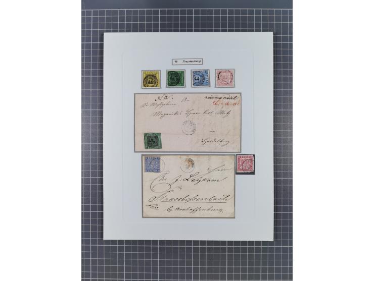 AACH bis ZELL, große Stempelsammlung von Vorphilatelie bis Nachverwendungen in 15 Schubern, mit über 900 Belegen und vielen l