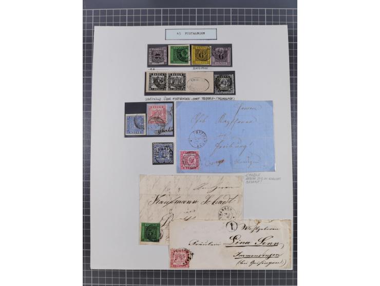 AACH bis ZELL, große Stempelsammlung von Vorphilatelie bis Nachverwendungen in 15 Schubern, mit über 900 Belegen und vielen l