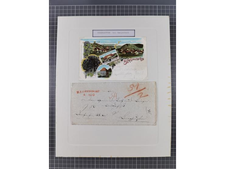 AACH bis ZELL, große Stempelsammlung von Vorphilatelie bis Nachverwendungen in 15 Schubern, mit über 900 Belegen und vielen l