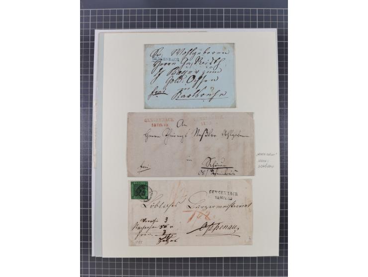 AACH bis ZELL, große Stempelsammlung von Vorphilatelie bis Nachverwendungen in 15 Schubern, mit über 900 Belegen und vielen l