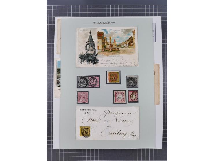 AACH bis ZELL, große Stempelsammlung von Vorphilatelie bis Nachverwendungen in 15 Schubern, mit über 900 Belegen und vielen l