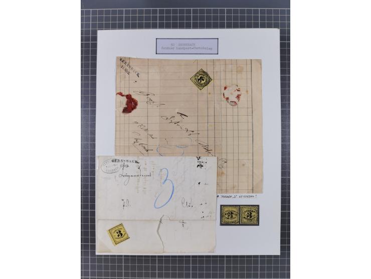 AACH bis ZELL, große Stempelsammlung von Vorphilatelie bis Nachverwendungen in 15 Schubern, mit über 900 Belegen und vielen l