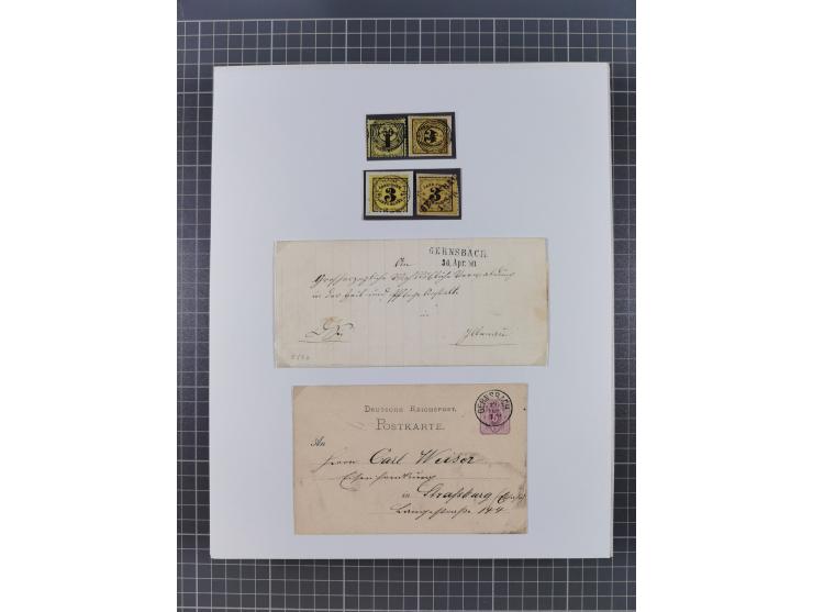 AACH bis ZELL, große Stempelsammlung von Vorphilatelie bis Nachverwendungen in 15 Schubern, mit über 900 Belegen und vielen l