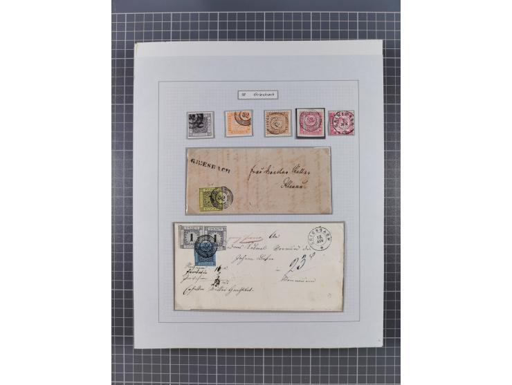 AACH bis ZELL, große Stempelsammlung von Vorphilatelie bis Nachverwendungen in 15 Schubern, mit über 900 Belegen und vielen l