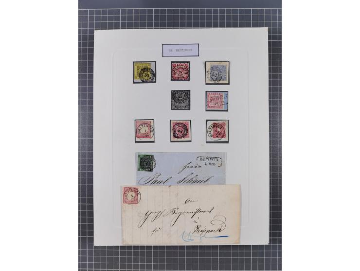 AACH bis ZELL, große Stempelsammlung von Vorphilatelie bis Nachverwendungen in 15 Schubern, mit über 900 Belegen und vielen l