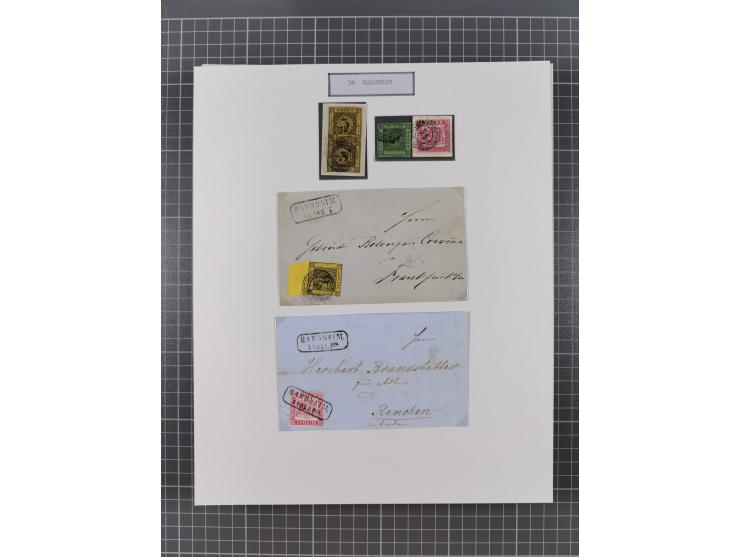 AACH bis ZELL, große Stempelsammlung von Vorphilatelie bis Nachverwendungen in 15 Schubern, mit über 900 Belegen und vielen l