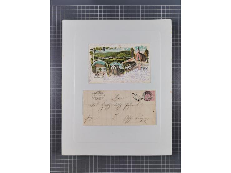 AACH bis ZELL, große Stempelsammlung von Vorphilatelie bis Nachverwendungen in 15 Schubern, mit über 900 Belegen und vielen l