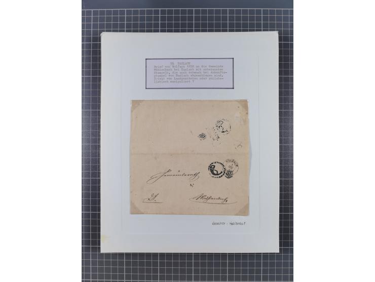 AACH bis ZELL, große Stempelsammlung von Vorphilatelie bis Nachverwendungen in 15 Schubern, mit über 900 Belegen und vielen l