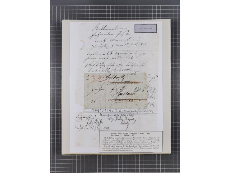 AACH bis ZELL, große Stempelsammlung von Vorphilatelie bis Nachverwendungen in 15 Schubern, mit über 900 Belegen und vielen l