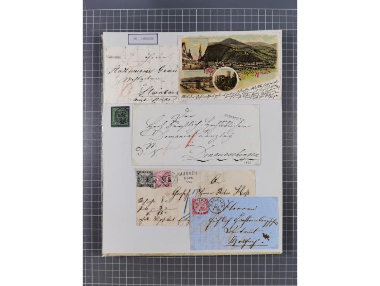 AACH bis ZELL, große Stempelsammlung von Vorphilatelie bis Nachverwendungen in 15 Schubern, mit über 900 Belegen und vielen l