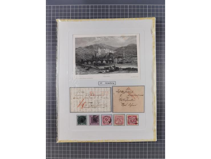 AACH bis ZELL, große Stempelsammlung von Vorphilatelie bis Nachverwendungen in 15 Schubern, mit über 900 Belegen und vielen l