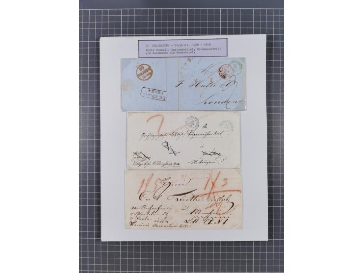 AACH bis ZELL, große Stempelsammlung von Vorphilatelie bis Nachverwendungen in 15 Schubern, mit über 900 Belegen und vielen l