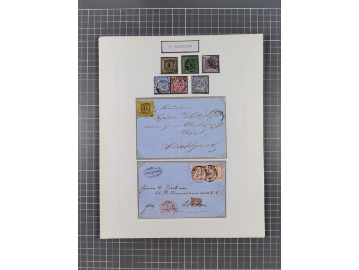 AACH bis ZELL, große Stempelsammlung von Vorphilatelie bis Nachverwendungen in 15 Schubern, mit über 900 Belegen und vielen l