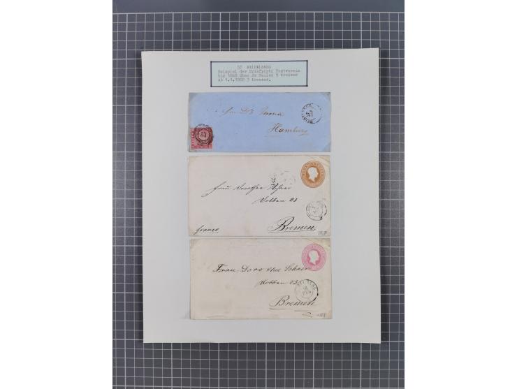 AACH bis ZELL, große Stempelsammlung von Vorphilatelie bis Nachverwendungen in 15 Schubern, mit über 900 Belegen und vielen l