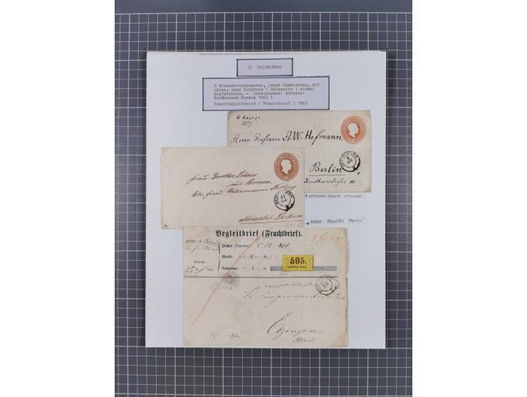 AACH bis ZELL, große Stempelsammlung von Vorphilatelie bis Nachverwendungen in 15 Schubern, mit über 900 Belegen und vielen l