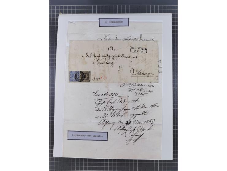 AACH bis ZELL, große Stempelsammlung von Vorphilatelie bis Nachverwendungen in 15 Schubern, mit über 900 Belegen und vielen l