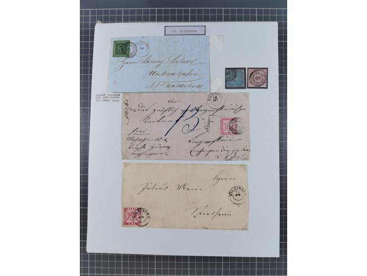 AACH bis ZELL, große Stempelsammlung von Vorphilatelie bis Nachverwendungen in 15 Schubern, mit über 900 Belegen und vielen l