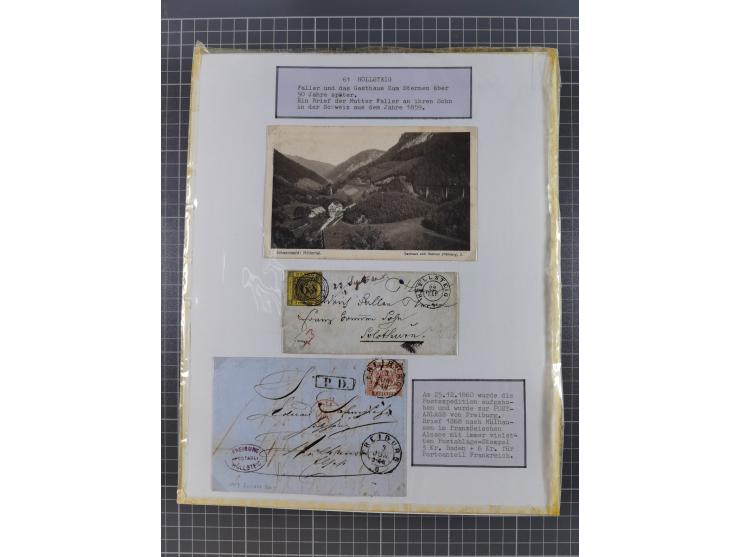 AACH bis ZELL, große Stempelsammlung von Vorphilatelie bis Nachverwendungen in 15 Schubern, mit über 900 Belegen und vielen l