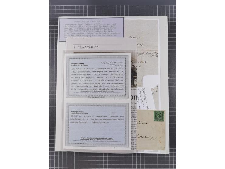 AACH bis ZELL, große Stempelsammlung von Vorphilatelie bis Nachverwendungen in 15 Schubern, mit über 900 Belegen und vielen l