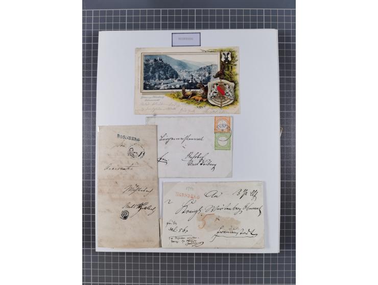 AACH bis ZELL, große Stempelsammlung von Vorphilatelie bis Nachverwendungen in 15 Schubern, mit über 900 Belegen und vielen l