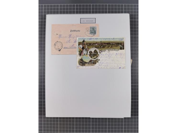 AACH bis ZELL, große Stempelsammlung von Vorphilatelie bis Nachverwendungen in 15 Schubern, mit über 900 Belegen und vielen l